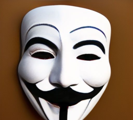 Eine Anonymousähnliche Maske von einer AI erstellt