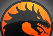 Logo eines schwarzgehaltenen Drachen