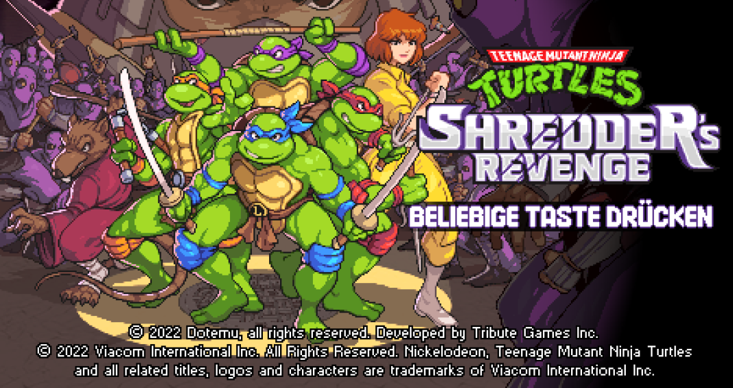 Titelbild des Spiels Teenage Mutant Ninja Turtles: Shredders Revenge