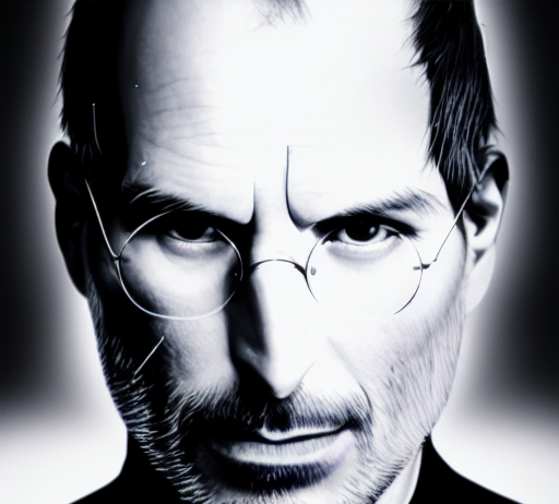 Eine Illustration von Steve Jobs erstellt von AI